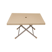 Steel Plastic Table With Rattan Top SP-214