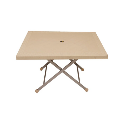 Steel Plastic Table With Rattan Top SP-214