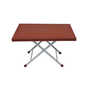 Steel Plastic Table With Rattan Top SP-214
