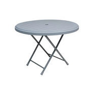 SAAB SP-215-RT STEEL PLASTIC RATTAN ROUND TABLE