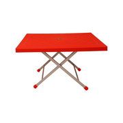 Steel Plastic Table With Rattan Top SP-214