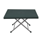 Steel Plastic Table With Rattan Top SP-214