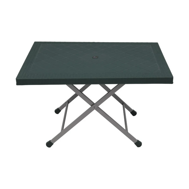 Steel Plastic Table With Rattan Top SP-214