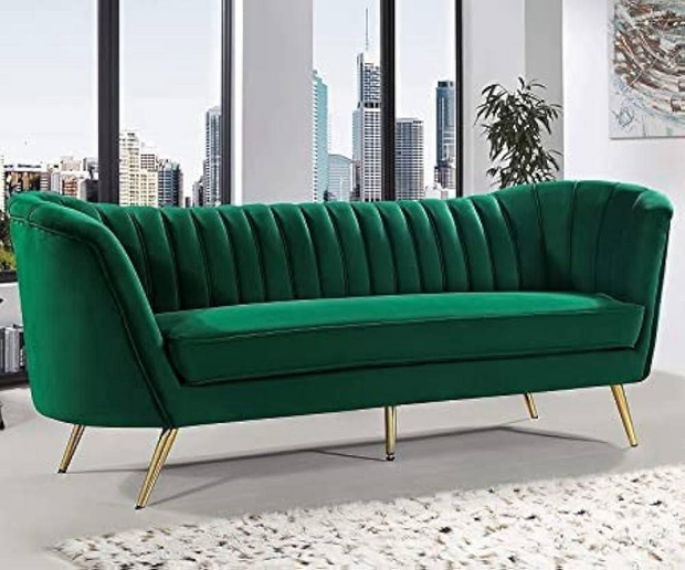 Green Velvet Sofa Settey – Modern Elegance in Every Curve