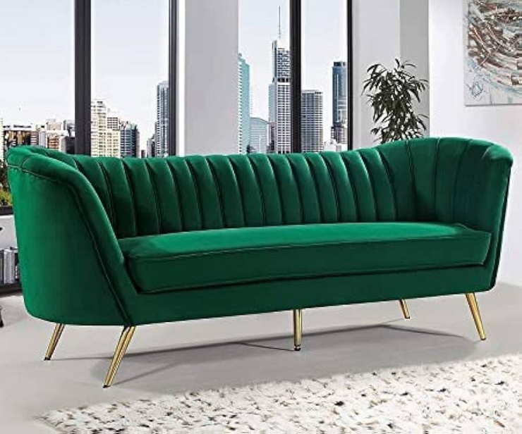 Green Velvet Sofa Settey – Modern Elegance in Every Curve