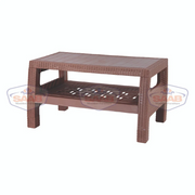 Newly Designed Pure Plastic 2 Shelf Rattan Table SP-370
