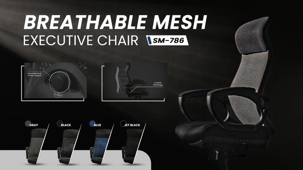 HINOMI Pro Real Time Ergonomic Mesh Chair Model SAAB SM-786