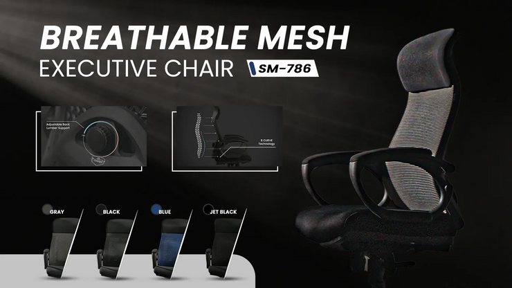 HINOMI Pro Real Time Ergonomic Mesh Chair Model SAAB SM-786